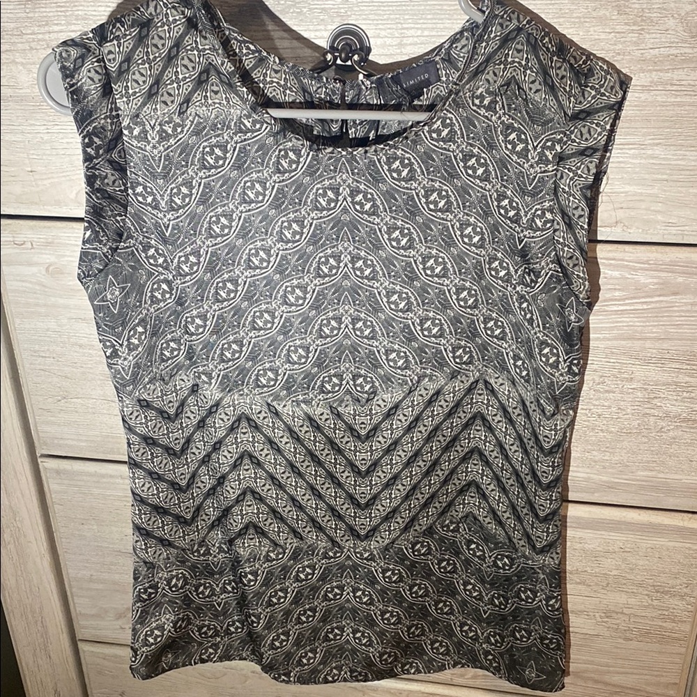 The Limited Gray Fitted Blouse